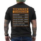 It Techniker Stundenlohn Techniker T-Shirt mit Rückendruck