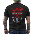 Thüringer Bratwurst Division Thuringia Bbq S T-Shirt mit Rückendruck