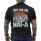 Time For The Haia Shark Sleep Tired Pyjamas Sleep T-Shirt mit Rückendruck