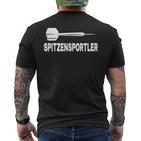 Top Athletes Dart Player Dart T-Shirt mit Rückendruck