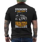 Tractor Driving The Best Farm Farmer Boys T-Shirt mit Rückendruck