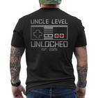 Unkel-Level 2025 Unlocked Step Up Uncle T-Shirt mit Rückendruck