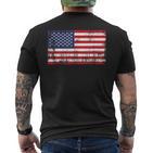 Usa Flag American Flag Us Football Fan T-Shirt mit Rückendruck