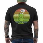 Vintage Statement Frog I Nö Fun I No Retro T-Shirt mit Rückendruck