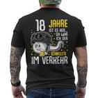 Vor 18 Jahren Der Fastest In Traffic 18Th Birthday Man T-Shirt mit Rückendruck