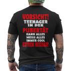 Vorsicht Nager In Der Puberty Nie Slogan T-Shirt mit Rückendruck