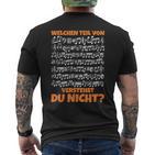 Welchen Teil Davonerstehst Du Nicht Musik Noten T-Shirt mit Rückendruck