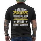 Willi Name Birthday Willi Betritt Den Raum T-Shirt mit Rückendruck