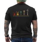 Wind Energy Development Windmill T-Shirt mit Rückendruck