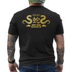 Year Of The Snake 2025 Chinese Zodiac New Year T-Shirt mit Rückendruck