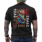 Year Of The Snake 2025 Zodiac Chinese New Year 2025 T-Shirt mit Rückendruck