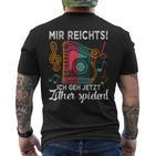 Zither Zither Player T-Shirt mit Rückendruck