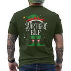 Bearded Elf Outfit Christmas Family Elf T-Shirt mit Rückendruck