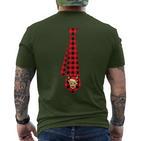 Buffalo Checked Tie Reindeer For Christmas Boys T-Shirt mit Rückendruck