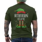 Caregiver Elf Outfit Christmas Family Elf Christmas T-Shirt mit Rückendruck