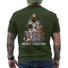 Cat Christmas Cat Christmas T-Shirt mit Rückendruck