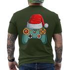 Christmas For Boys Children Toddler Gaming Santa T-Shirt mit Rückendruck