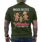 Christmas Family Birth Baby Christmas T-Shirt mit Rückendruck