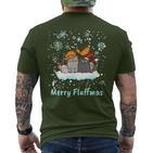 Christmas I Merry Fluffmas I Christmas Cats Cat T-Shirt mit Rückendruck