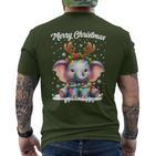 Christmas Outfit Christmas Jumper Elephant Christmas T-Shirt mit Rückendruck