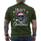 Christmas Skull Christmas Heavy Xmas Skeleton T-Shirt mit Rückendruck