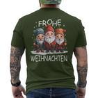 Christmas Three Dwarfs Matching Family Merry Christmas T-Shirt mit Rückendruck