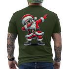 Dabbing Santa Claus Christmas Boys T-Shirt mit Rückendruck