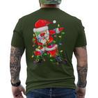 Dabbing Santa Claus Santa Claus T-Shirt mit Rückendruck