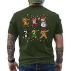 Dabbing Santa Elf Christmas Xmas T-Shirt mit Rückendruck