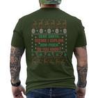 Dear Santa Before I Explain How Much Do You Know T-Shirt mit Rückendruck