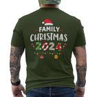 Family Pajamas Christmas 2024 Matching Sets Group Squad Xmas T-Shirt mit Rückendruck