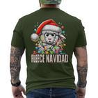 Fleece Navidad Feliz Navidad Sheep Christmas T-Shirt mit Rückendruck