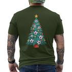 Football Christmas Tree Outfit For The Holidays T-Shirt mit Rückendruck