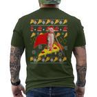 Cat Pizza Ugly Christmas Jumper Party Outfit T-Shirt mit Rückendruck