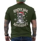 Christmas Cat Reindeer Was Out Sold Out T-Shirt mit Rückendruck