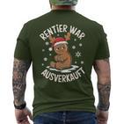 Christmas Gingerbread Reindeer Was Out Sold Out T-Shirt mit Rückendruck