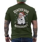 Christmas Sheep Reindeer Was Out Sold Out T-Shirt mit Rückendruck