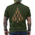 Flannelette Christmas Tree  Christmas Flannelette T-Shirt mit Rückendruck