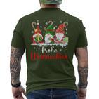 Gnome Matching Family Merry Christmas T-Shirt mit Rückendruck