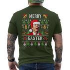 Ugly Jumper Merry Easter Biden Christmas T-Shirt mit Rückendruck