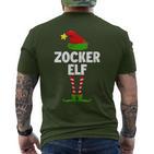 Gaming Gaming Gamerideo Game Pc Christmas Gamer Elf T-Shirt mit Rückendruck