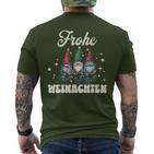 Gnome Merry Christmas Gnome Xmas Family T-Shirt mit Rückendruck