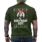 Jesus Nasty Christmas Knitted Jacket With Birthday Boy T-Shirt mit Rückendruck