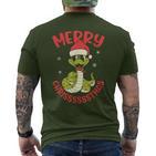 Merry Chrisssstmas Snake Cute Snake Christmas T-Shirt mit Rückendruck