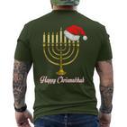 Merry Christmas Jewish Christmas Hanukkah Holiday T-Shirt mit Rückendruck