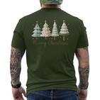 Merry Christmas Tree Christmas Tree T-Shirt mit Rückendruck