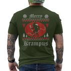 Merry Krampus Christmas Xmas Horror Ugly Jumper Evil Pyjamas S T-Shirt mit Rückendruck