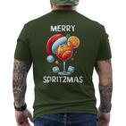 Merry Spritzmas Christmas Cocktail Holiday Drink T-Shirt mit Rückendruck