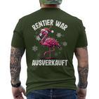 Moose Saying Reindeer Was Out Sold Christmas T-Shirt mit Rückendruck