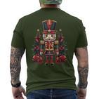 Nutcracker Christmas Holiday Festive Traditional T-Shirt mit Rückendruck